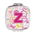 Carolines Treasures Letter Z Flowers and Butterflies Pink Compact Mirror CJ2005-ZSCM